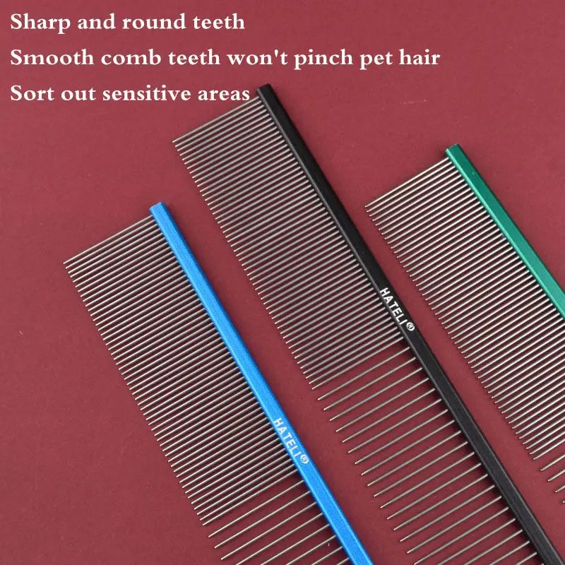 Light Aluminum Pet Comb Professional Dog Grooming Tool 5 Colors