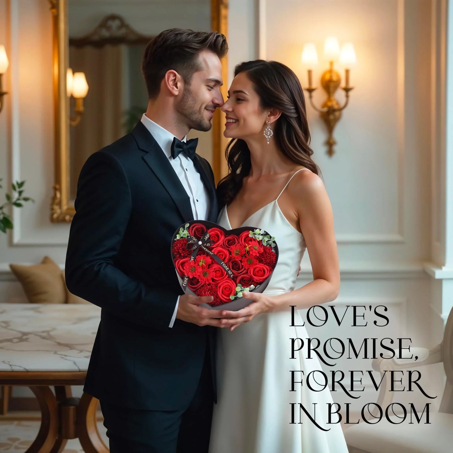 Heart-Shaped Rose Gift Box Foam Artificial Roses for Valentine's Day and Special Occasions