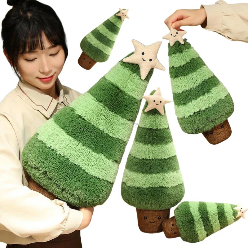 Simulated Cartoon Two-tone Christmas Tree Plush Toy - Cute Xmas Decor