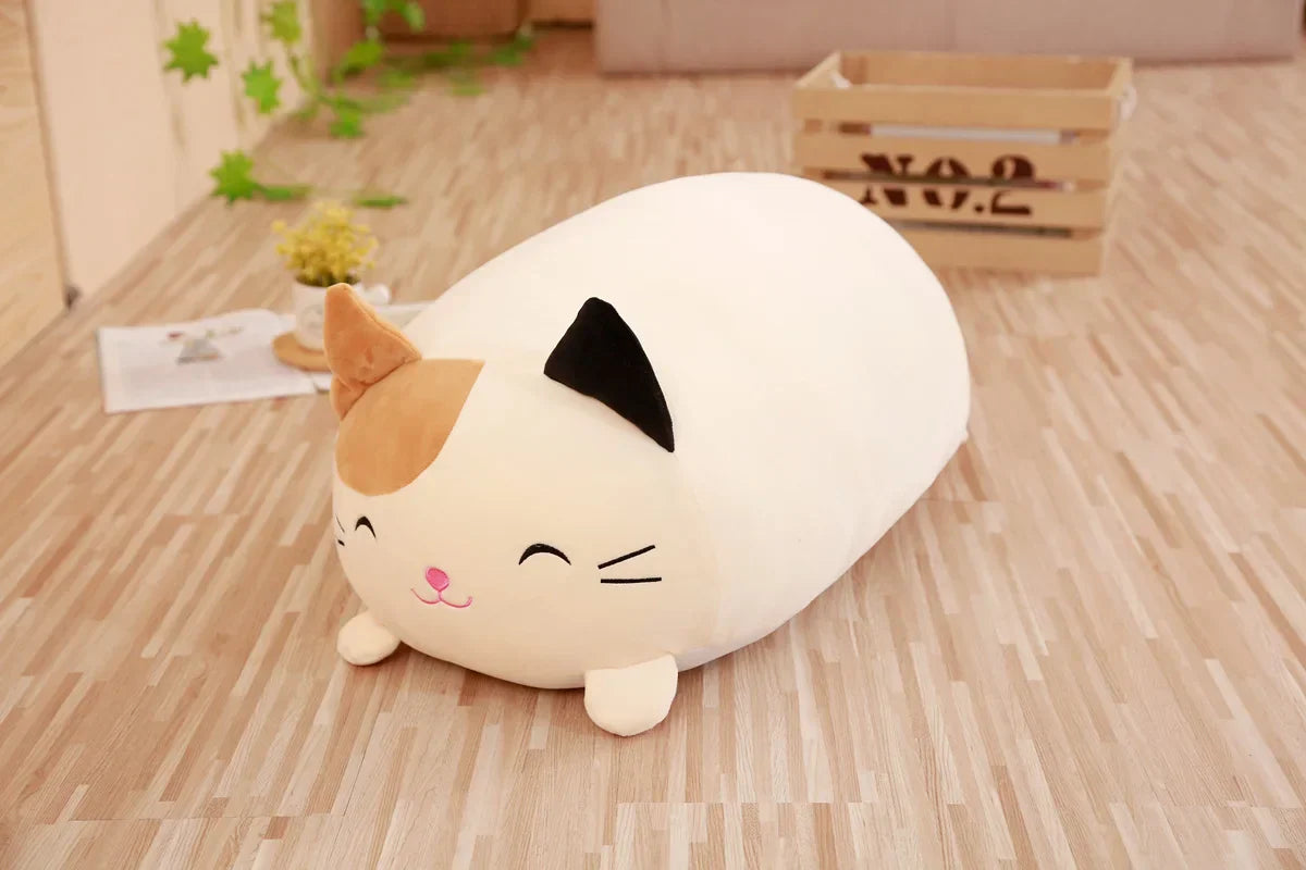 Huge Plush Animal Pillows - Adorable Cat, Piggy & Hamster Cushions