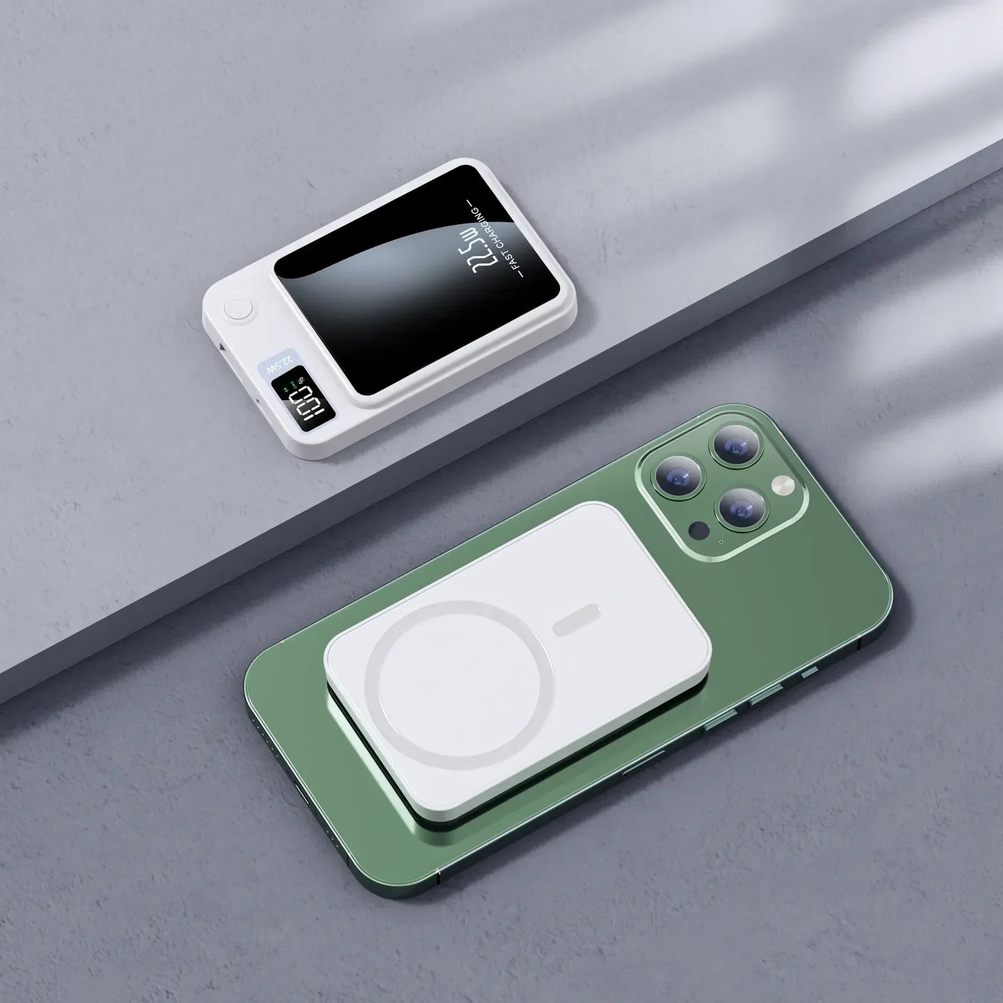 Magnetic Wireless Led Display Fast Charging Power Bank