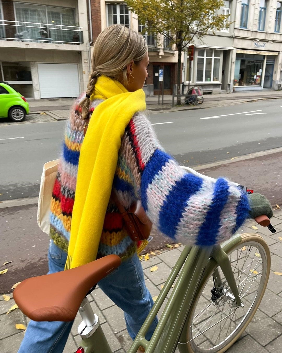 Striped Fuzzy Knit Sweater