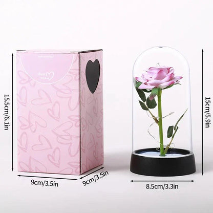 Enchanted Red Rose In Glass Dome