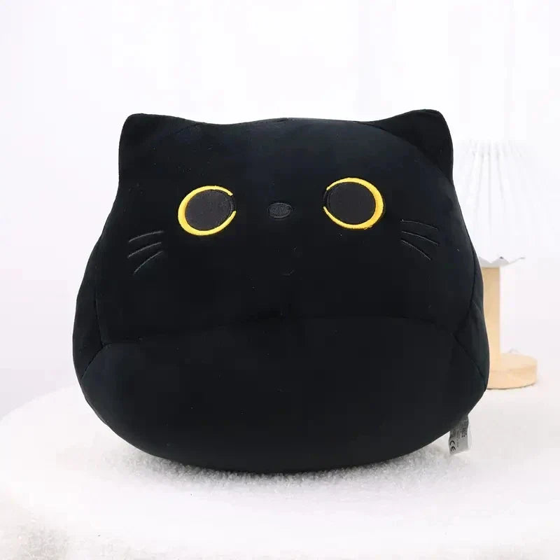 Kawaii Black Cat Plush Pillow - Soft, High-Quality Toy for Kids & Decor