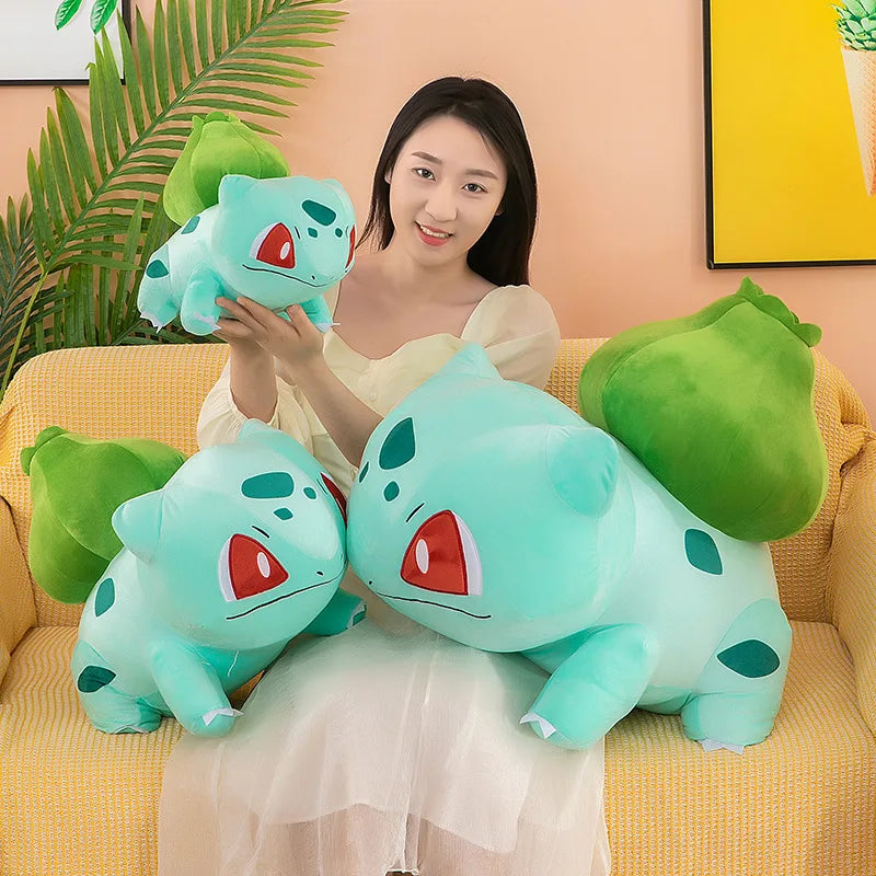 Kawaii Bulbasaur Plush Toy - Soft Anime Doll & Throw Pillow Gift