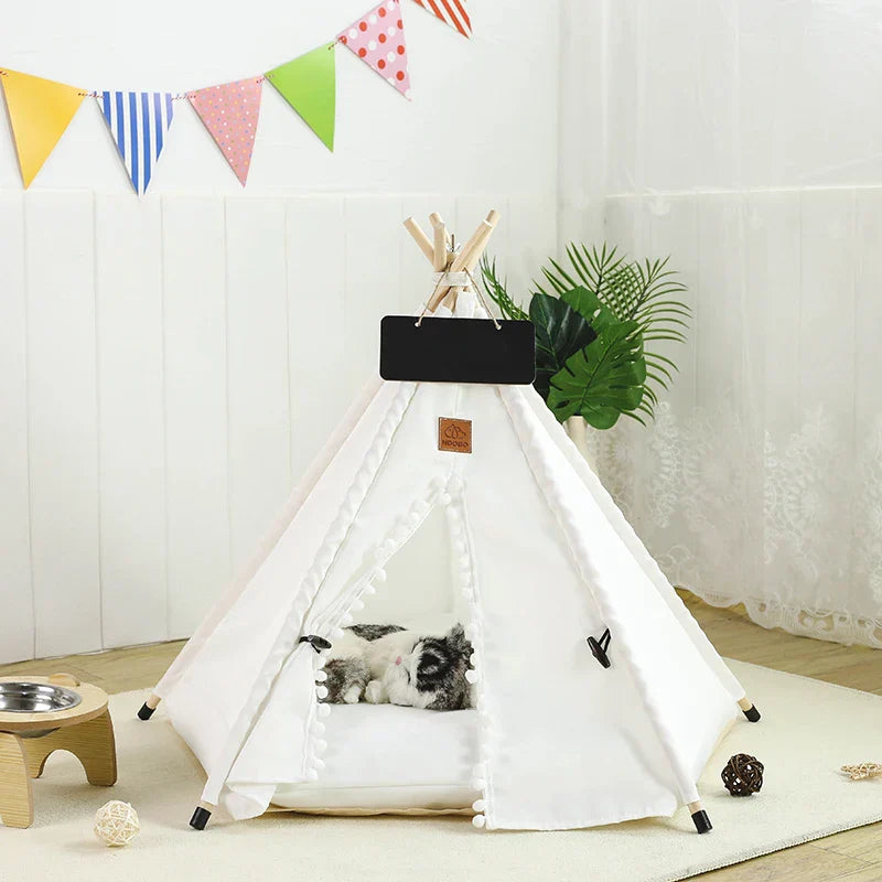 Tent with Washable Cushion Indoor Pet Bed