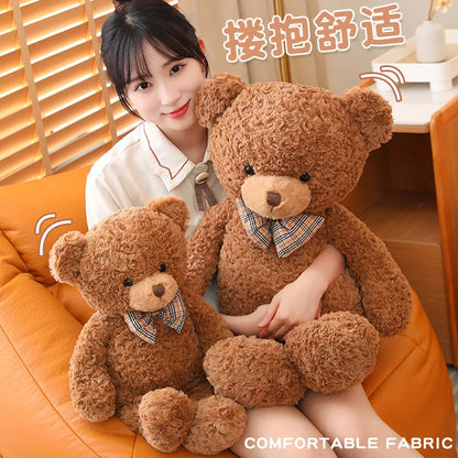 Big Size Bow Tie Teddy Bear Plush Toy - Soft Cartoon Stuffed Animal