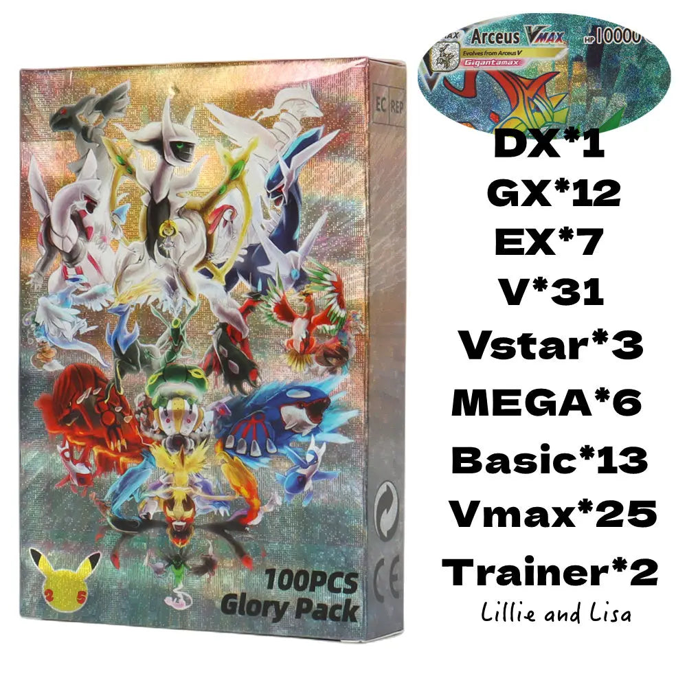 60/100Pcs Pokemon Cards