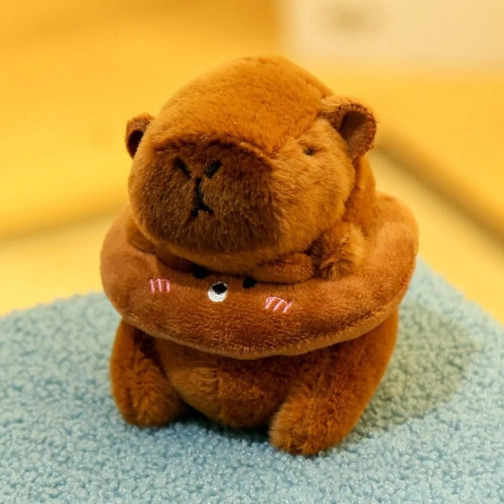 Capybara Plush Toy with Hoodie and Wings Mini Soft Stuffed Doll