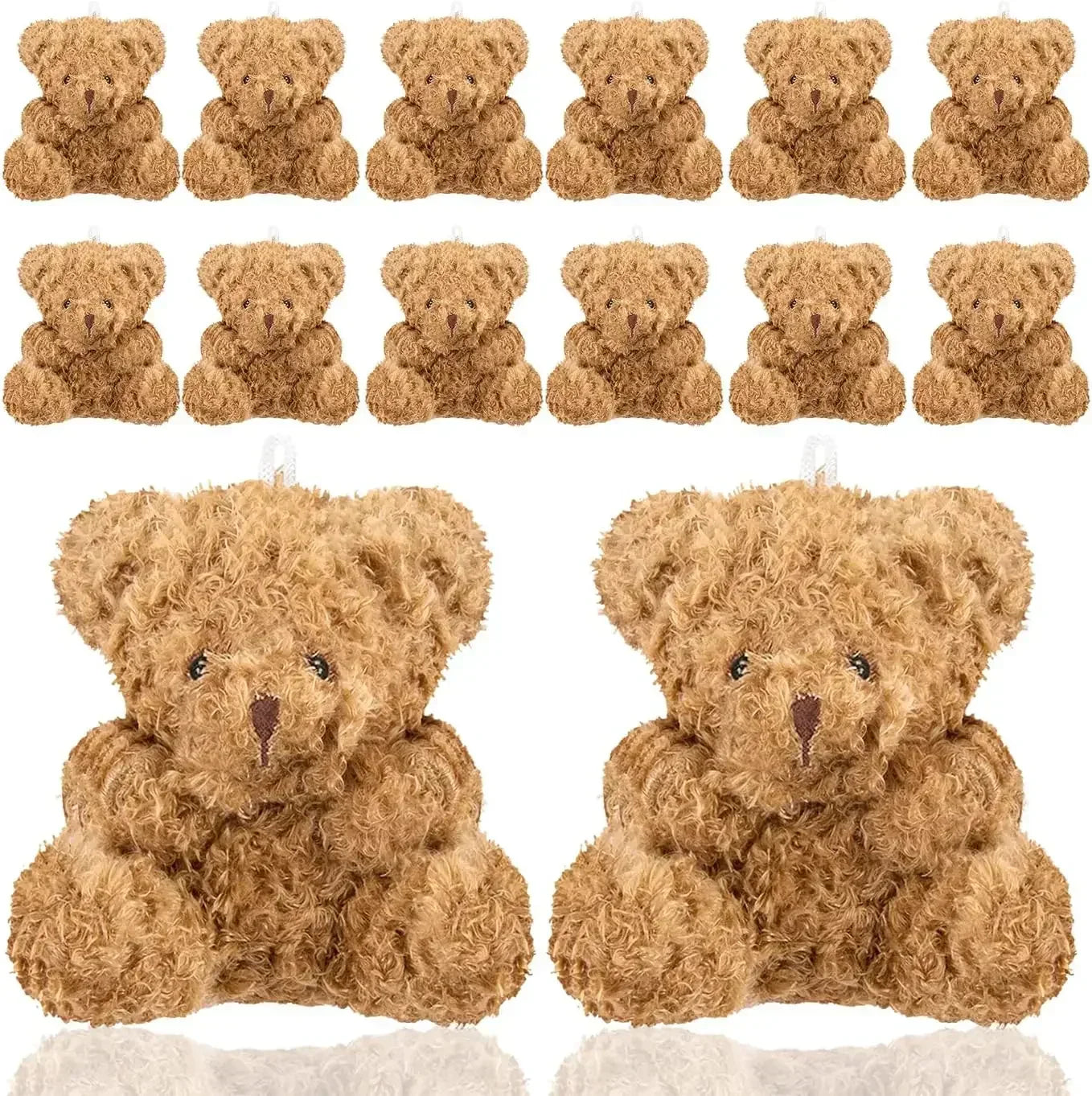 Mini Teddy Bear Plush Toys 4 Inch - Soft Stuffed Bears for Party Favors and DIY Gifts