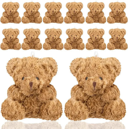 Mini Teddy Bear Plush Toys 4 Inch - Soft Stuffed Bears for Party Favors and DIY Gifts