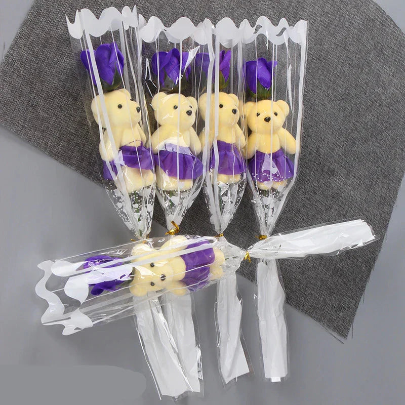 Artificial Rose Bear Soap Flower Bouquet