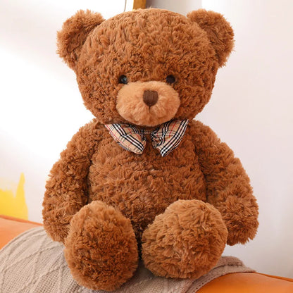 Big Size Bow Tie Teddy Bear Plush Toy - Soft Cartoon Stuffed Animal