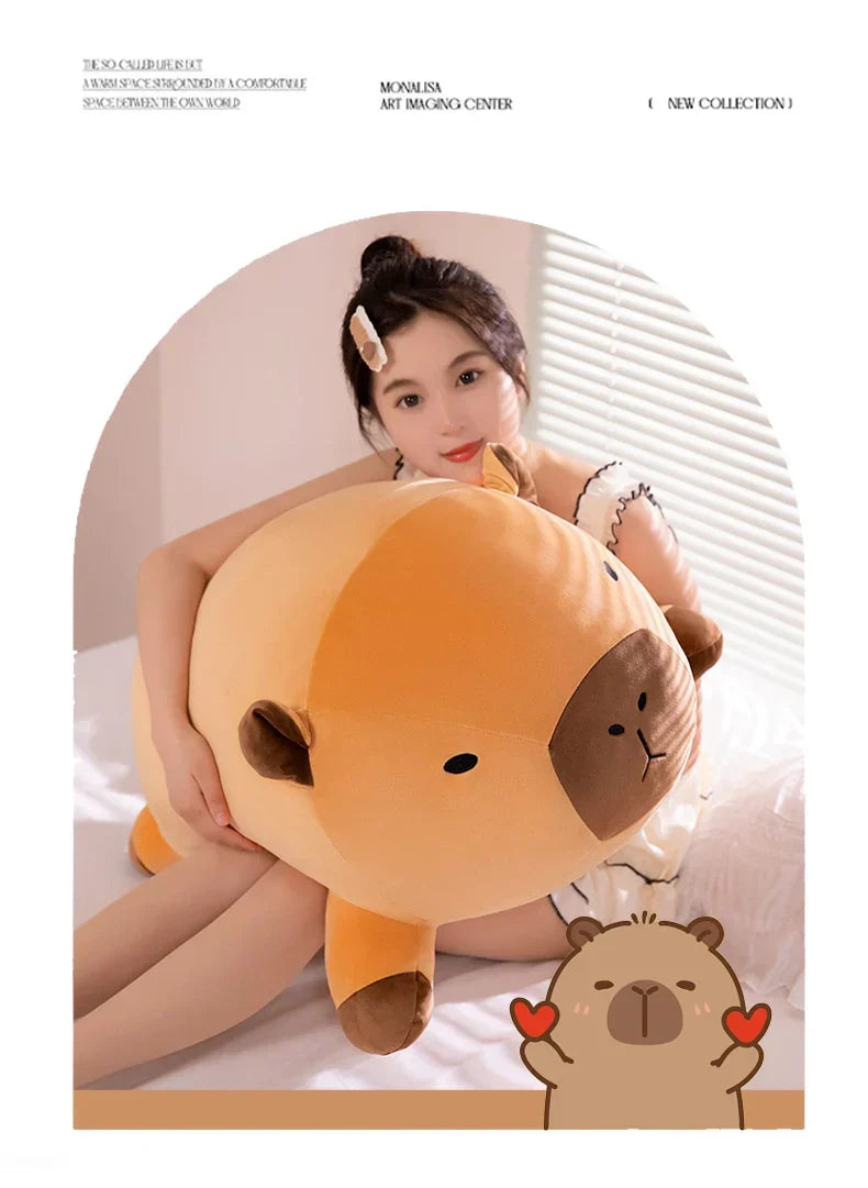 Long Capybara Plush Pillow Soft Stuffed Cushion