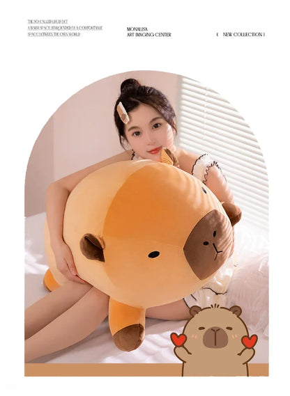 Long Capybara Plush Pillow Soft Stuffed Cushion