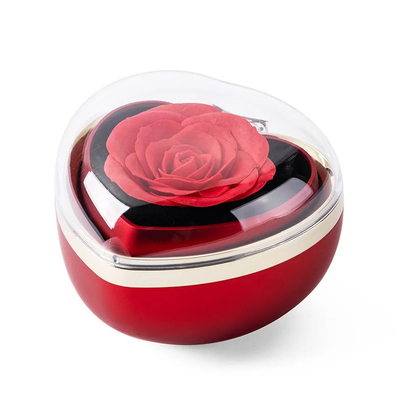 Eternal Red Rose Necklace in Preserved Flower Gift Box for Women Birthday and Valentine's Day