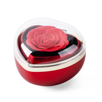 Eternal Red Rose Necklace in Preserved Flower Gift Box for Women Birthday and Valentine's Day