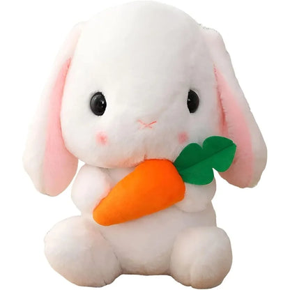 Easter White Rabbit Plush Toy with Carrot