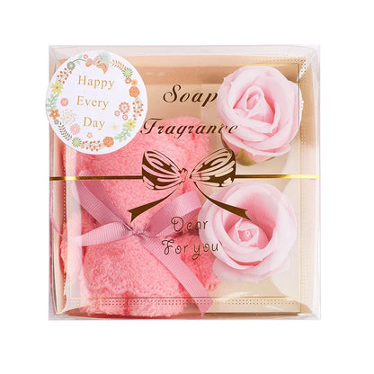 Towel Bear Soap Flower Gift Box for Valentine's Day, Wedding, Mother's Day, and Birthday