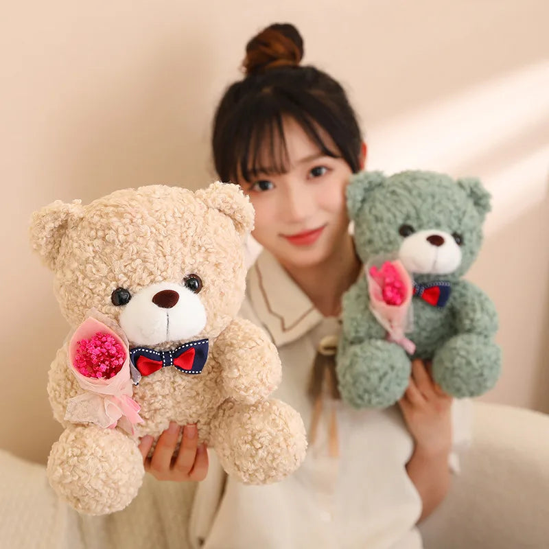 25cm Teddy Bear Plush Toy Cute Hug Bouquet Gift