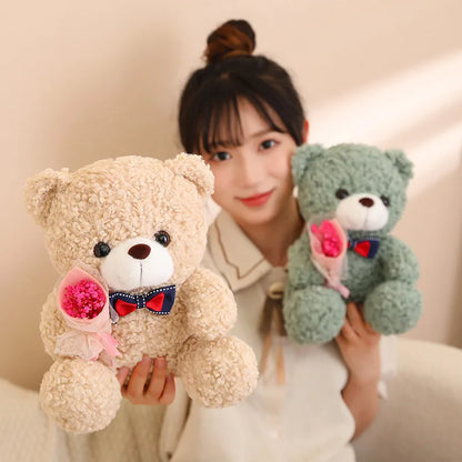 25cm Teddy Bear Plush Toy Cute Hug Bouquet Gift