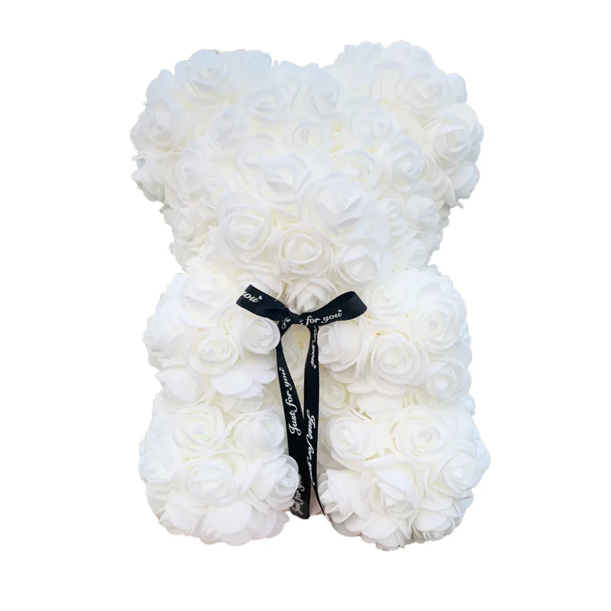 25 cm Rose Teddy Bear Artificial Foam Flower Gift