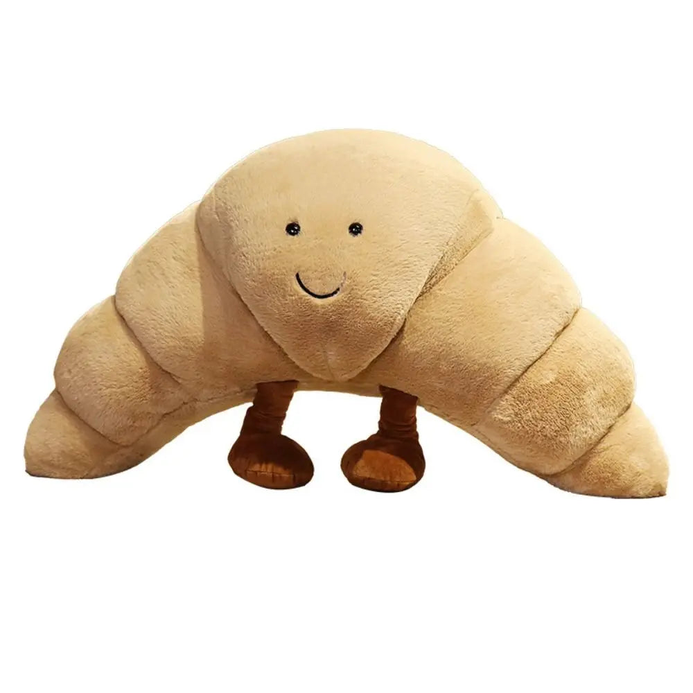 Cute Croissant Plush Pillow - Soft Food Toy for Kids & Gifts