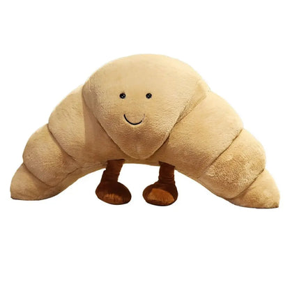 Cute Croissant Plush Pillow - Soft Food Toy for Kids & Gifts