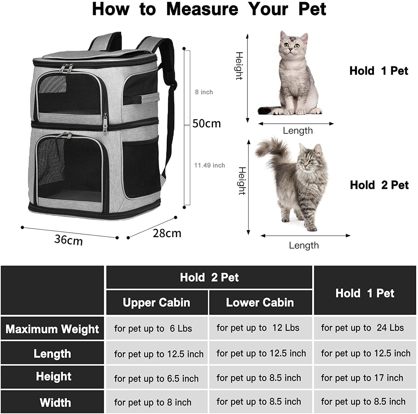 Double Layer Cat Backpack