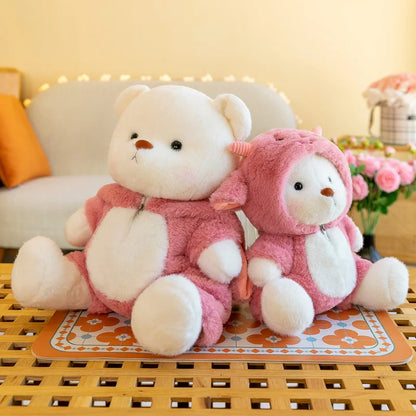 Kawaii Bear Plush Toy - Soft Stuffed Teddy in Suit for Kids and Adults