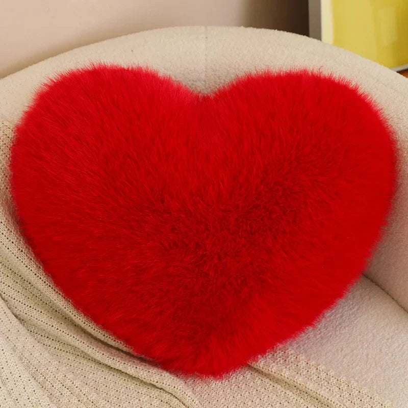 Love Heart Plush Pillow Soft Cushion for Home and Romantic Gifts