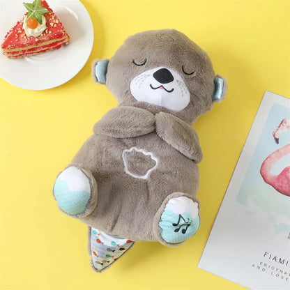 Breathing Bear Soothing Plush Toy with Music & Light for Baby Sleep