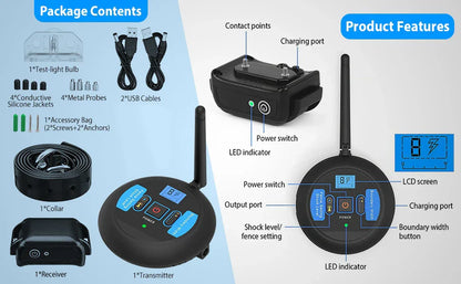 Wireless Dog Fence, Electric Dog Collar Fence