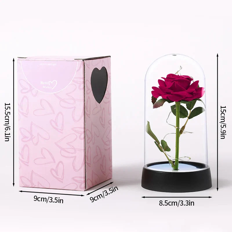 Eternal Galaxy Rose with LED Lights Romantic Gift for Valentine's Day and Wedding