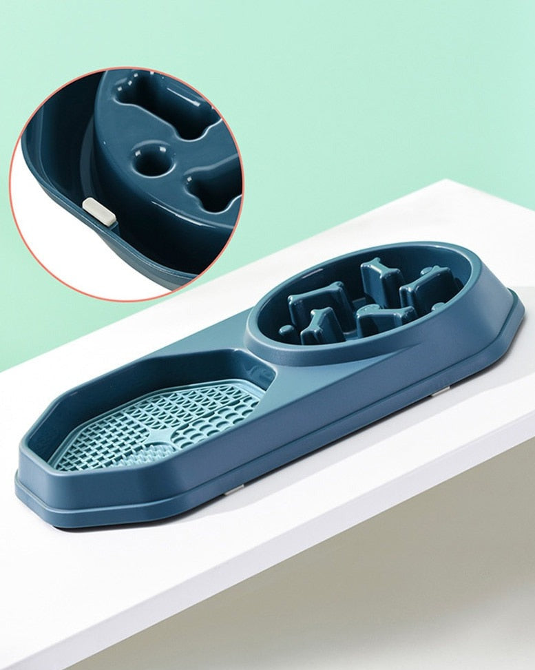Dual Slow Feeder & Lick Mat Bowl