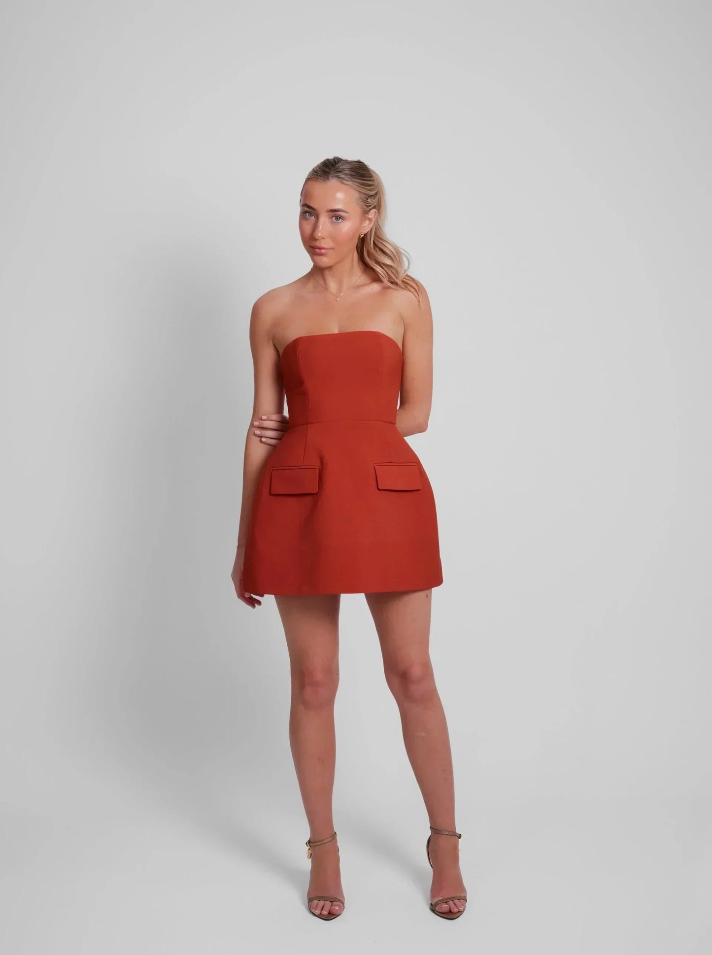 Solid Tube Mini Dress