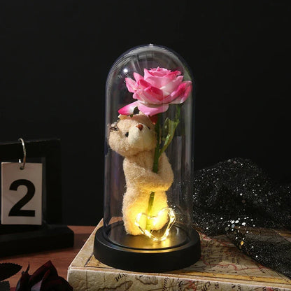 Eternal Galaxy Rose with LED Lights Romantic Gift for Valentine's Day and Wedding