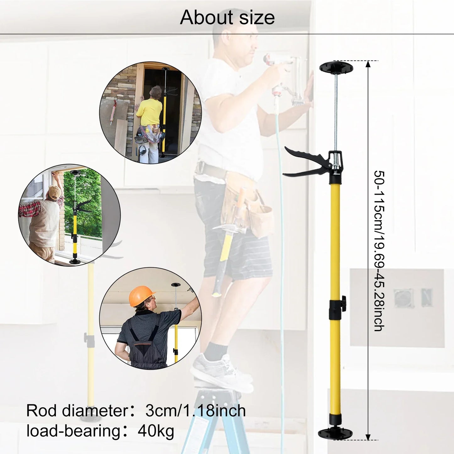 Wood Working Adjustable Non-Slip Telescopic Support
