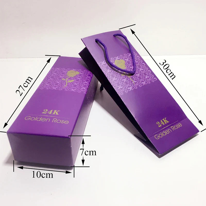Artificial 24K Gold Rose with Gift Box Luxury Present