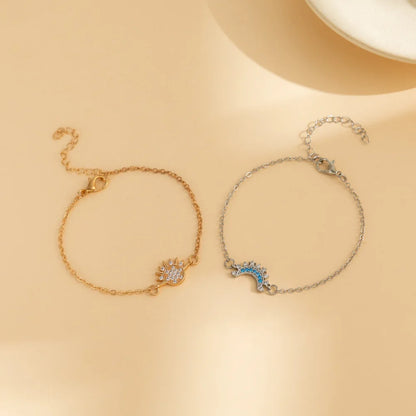 Magnetic Sun and Moon Couple Necklace Set