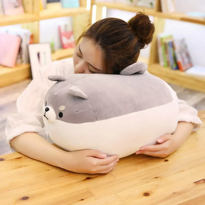 Cute Fat Shiba Inu Plush Toy - Soft Animal Pillow for Kids & Gifts