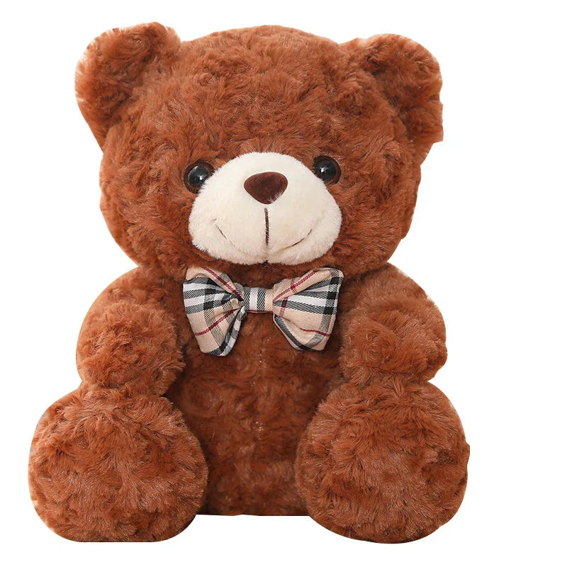 Kawaii Teddy Bear Plush Toy with Bow 25/35cm Soft Stuffed Animal for Gift