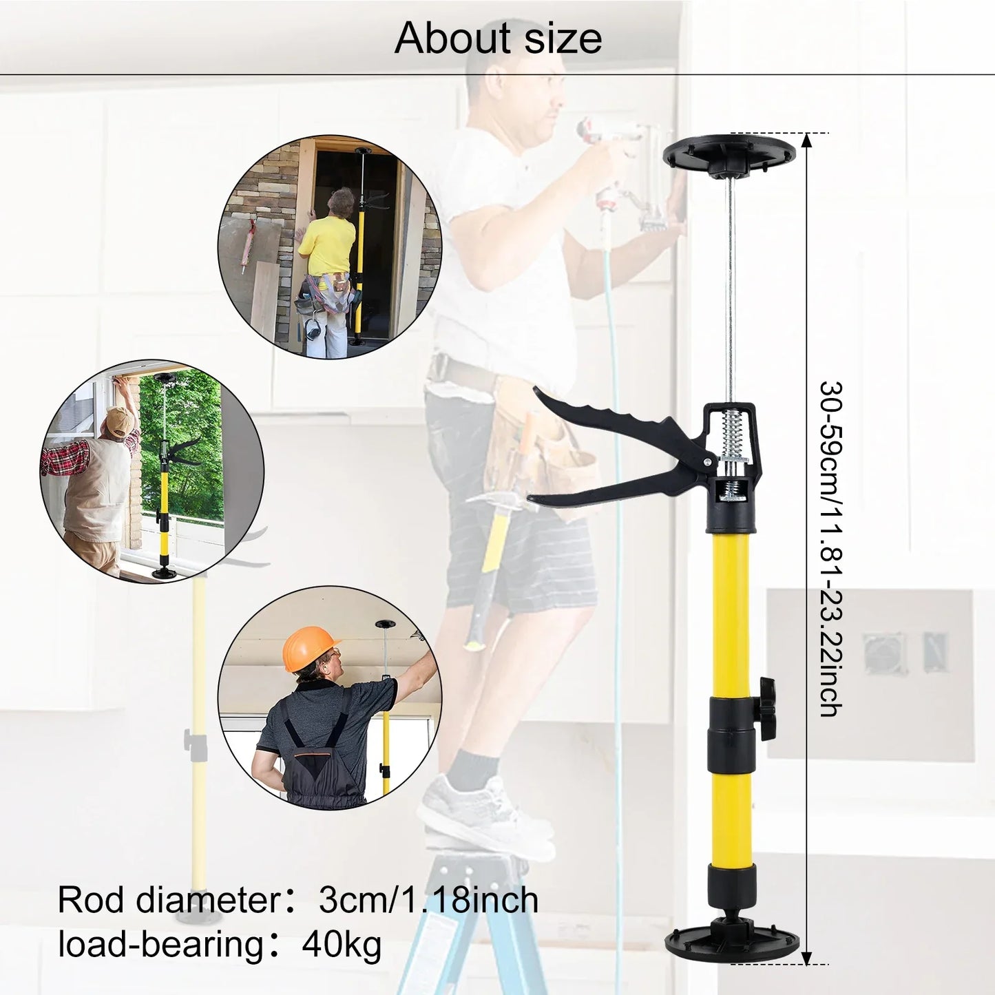 Wood Working Adjustable Non-Slip Telescopic Support