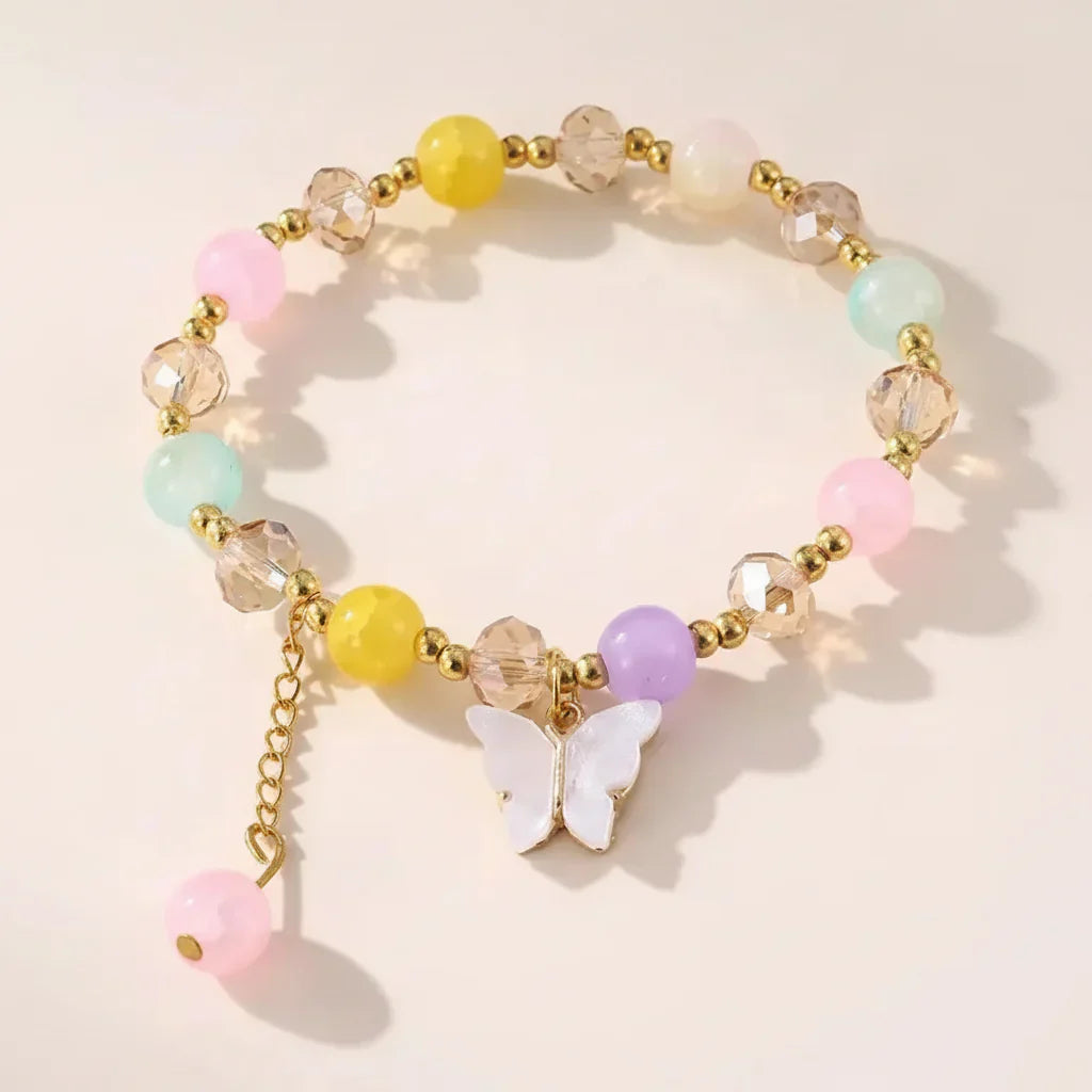 Butterfly Glass Beaded Bracelet