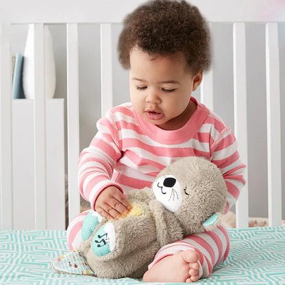Breathing Otter Plush Toy: Soothe Baby with Lights & Sounds