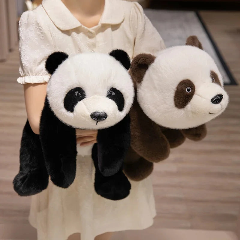 Real Life Baby Panda Plush Doll - Weighted Cuddly Toy for Cozy Decor