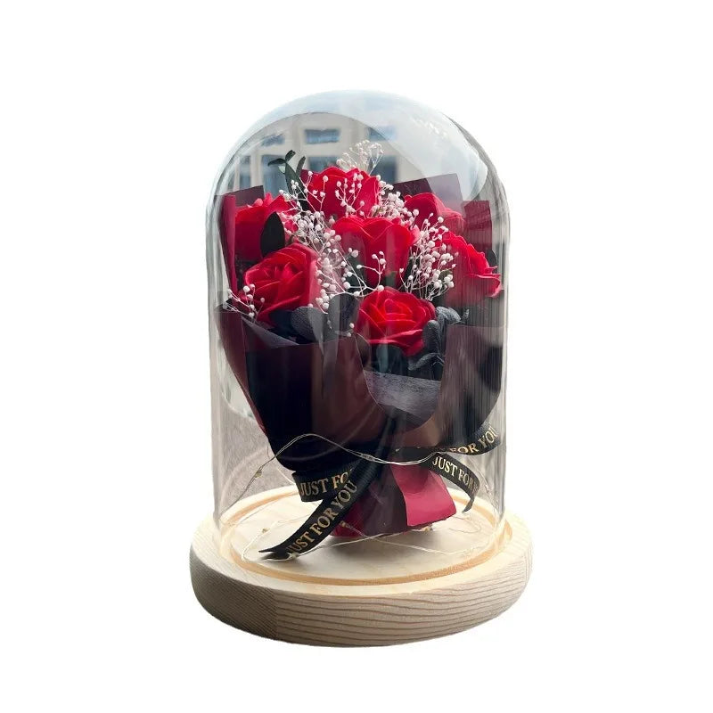 Eternal Rose Starry Glass Dome Decor