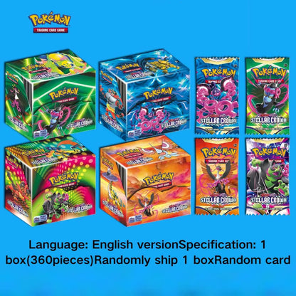 360Pcs Pokemon CROWN Evolutions Booster Collectible Trading Card Game