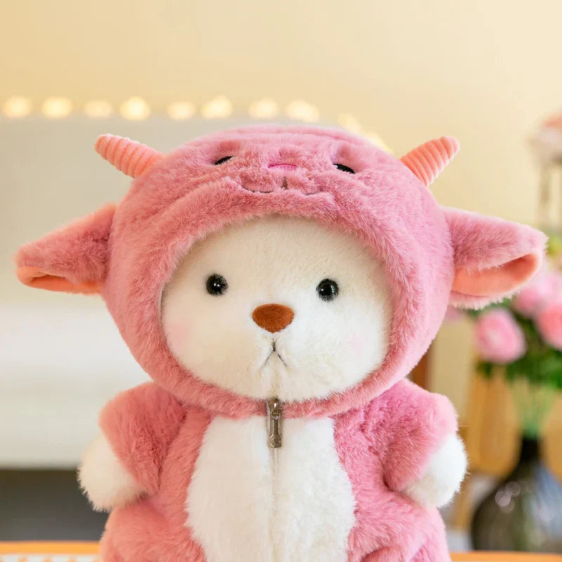 Kawaii Bear Plush Toy - Soft Stuffed Teddy in Suit for Kids and Adults