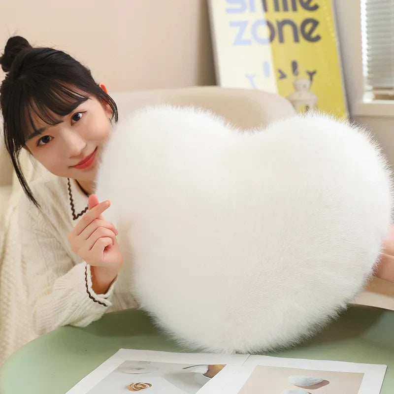 Love Heart Plush Pillow Soft Cushion for Home and Romantic Gifts